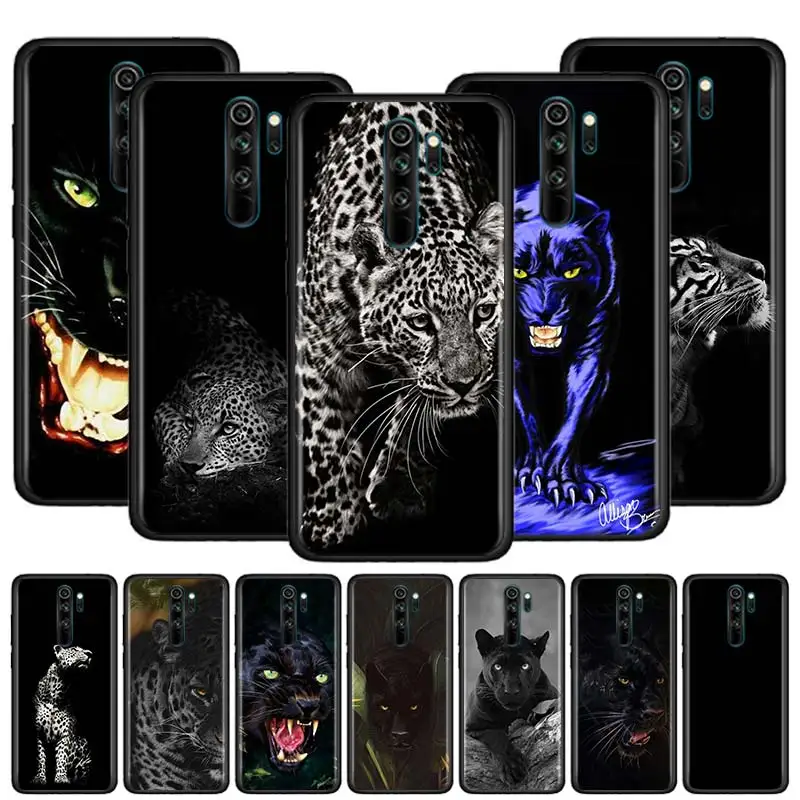 Чехол Cheetah Panther для Xiaomi Redmi Note 9S 8T 8 7 9 9A 9C K30 Pro 8A 7A 6 Черный силиконовый чехол телефона