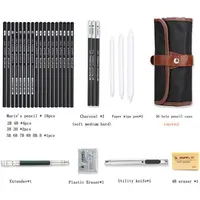 29Pcs Sketch Pencil Set Professional Drawing Pencils Bags Portable Outdoor Travel Ketching Painter School Students Art Supplies 5