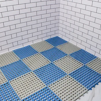 

Household modern bathroom non-slip mat splicing floor mat PVC leaky foot pad easy to clean door mat kitchen dirty carpet