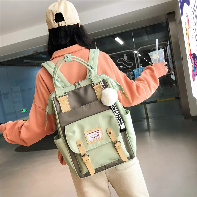 

2020 Large Capacity Backpack Women's Korean-style College Style High School Student Backpack Nursing Versatile Elegant School Ba