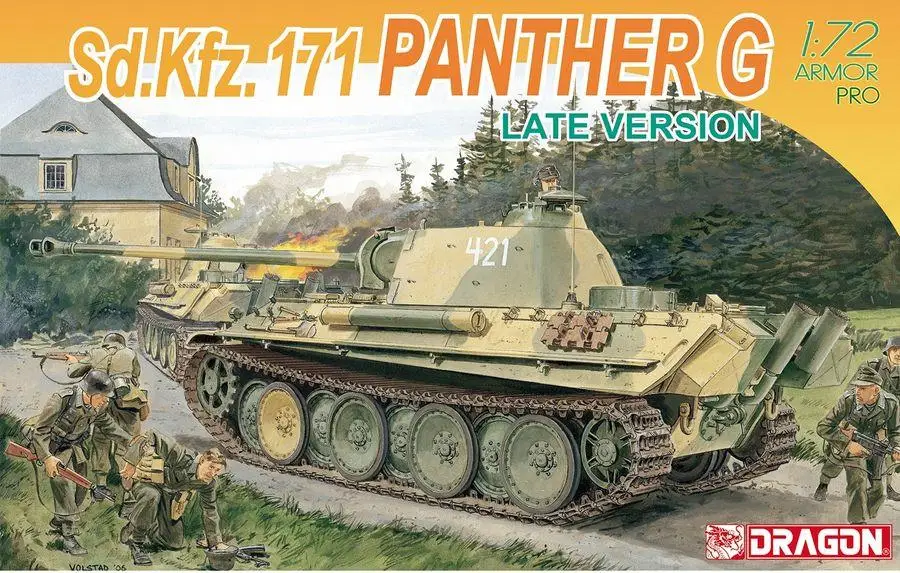 

DRAGON 7206 масштаб 1/72 немецкий Sd.Kfz.171 Panther G поздний вариант модели комплект