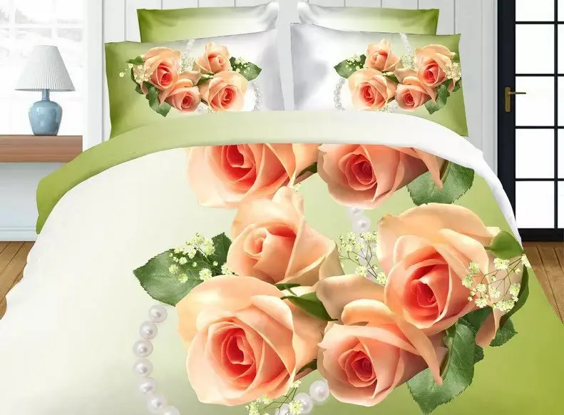 3d Красная роза роскошный комплект постельного белья свадебные украшения 4 шт. 200x230 см большой двойной спальный набор Поставки супер удобные мягкие простыни