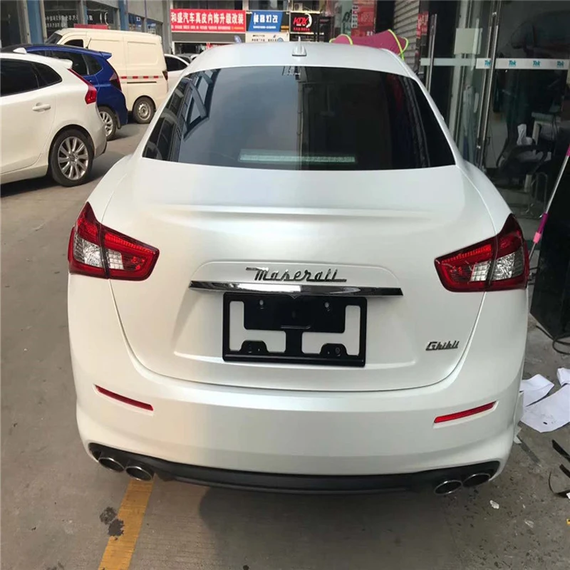 White Ceramic Satin Vinyl Wrap Sticker-5