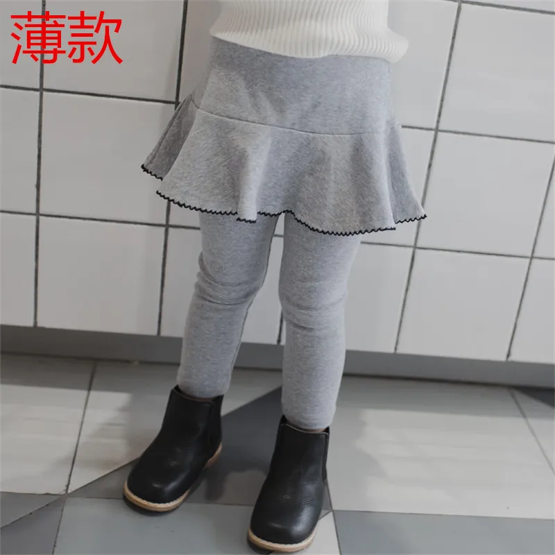 Осенне-зимние теплые хлопковые леггинсы брюки для девочек плотная одежда для малышей леггинсы для девочек леггинсы Дети брюки Одежда для детей - Цвет: C gray