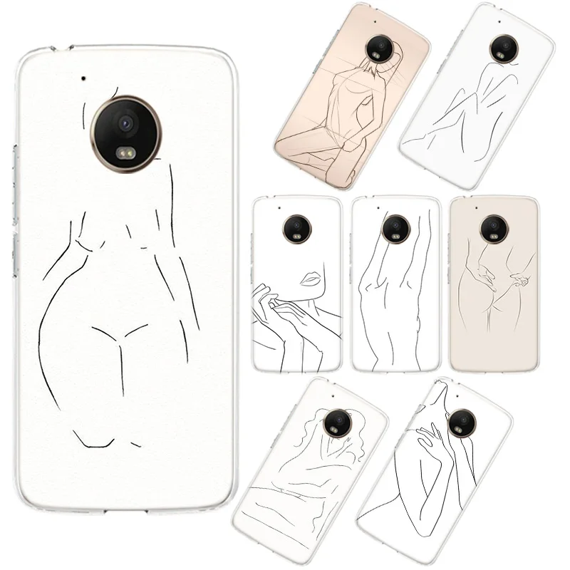 

Simple line body painting Phone Case For Motorola G4 G5 G5S G6 G7 G4Play G5Plus G6Plus G7Play E6Plus Phone Case Cover