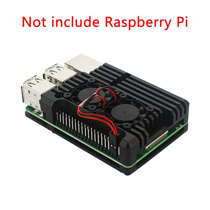 Замена двойной охлаждающий вентилятор Алюминиевый сплав чехол для Raspberry Pi 3B/3B+ защитный доступ