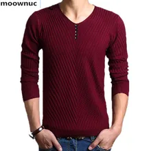 Новые свитера мужские вязаный свитер для мужчин плюс размер hight Высокое качество длинный рукав хлопок свитер мужские осенние Homme платье