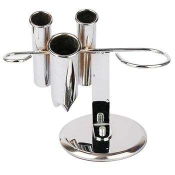 

Durable Stainless Steel Tabletop Blow Dryer Rack Hair Straighteners Flat Irons Combs Barber Salon Storage Organizer Holder Stand