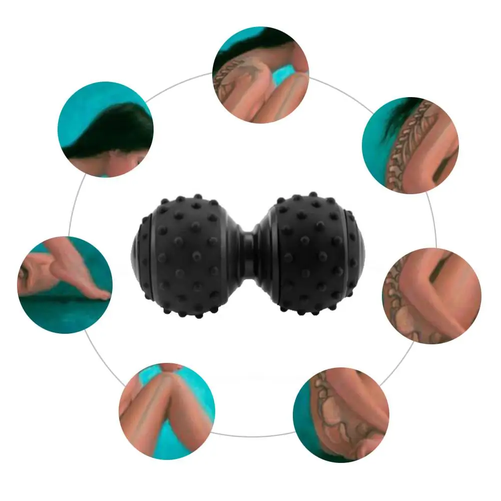 Силиконовые остроконечный массаж с двойным шарикоподшипником Йога ролик мышцы
