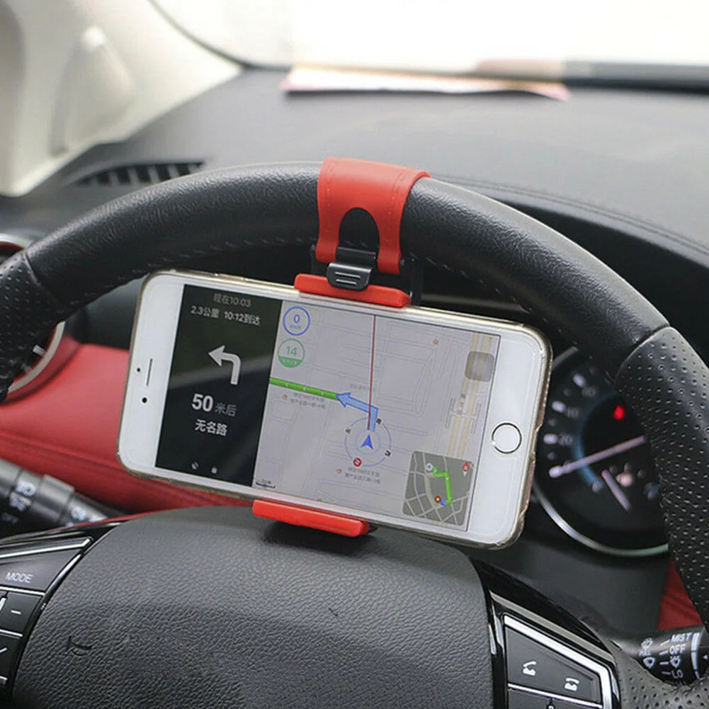 Упаковка из 2 автомобилей рулевое колесо телефон кронштейн велосипед Руль держатель телефона клип и