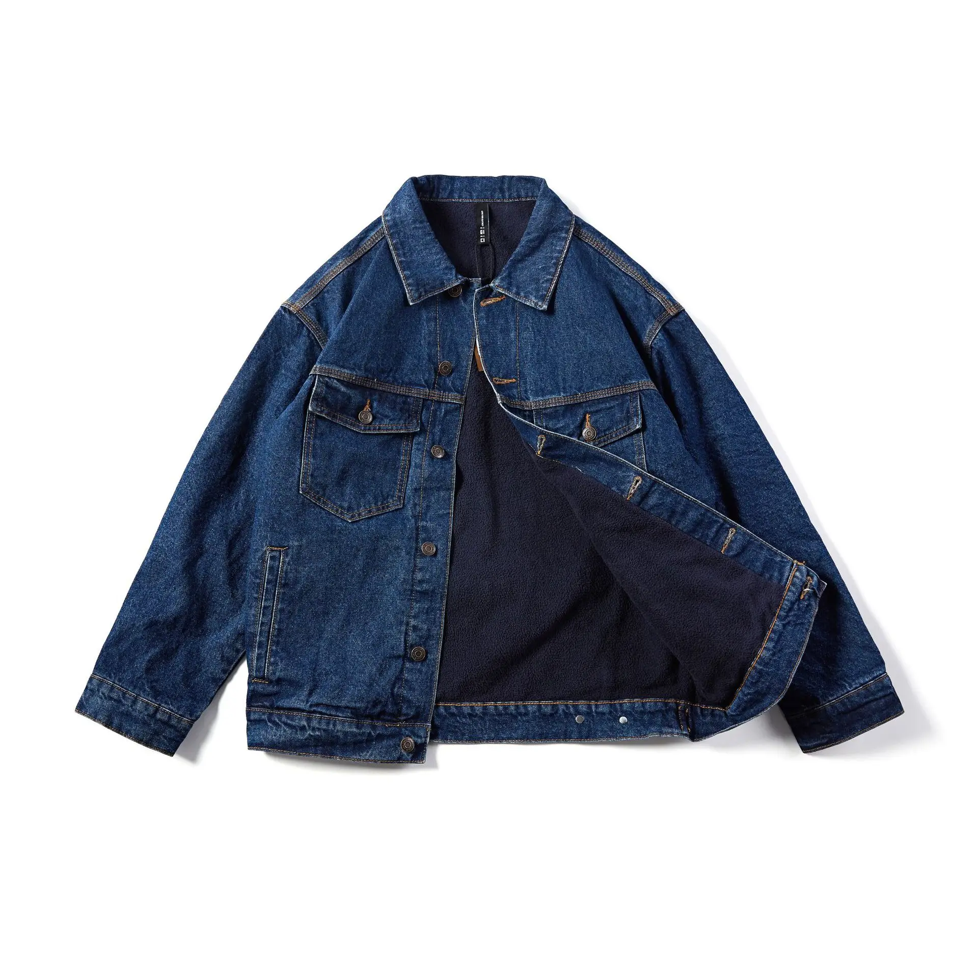 

City Where the Product 2019 Winter plus Velvet Printed Autumn And Winter Denim Jacket Europe And America Men'S Wear Autumn And W