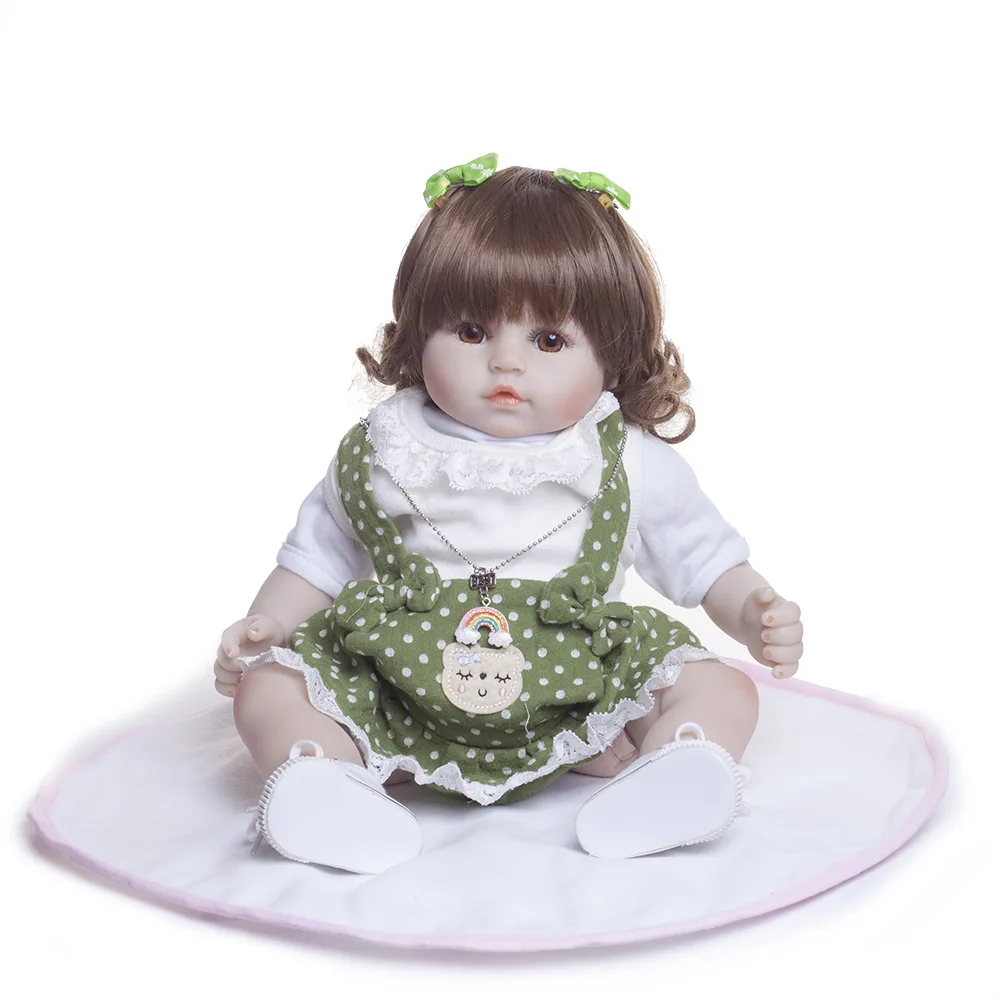 Pickwoo 18 дюймов 48 см bebes кукла-реборн для маленьких девочек Мягкие силиконовые куклы Boneca reborn Brinquedos Bonecas подарки на день детей игрушки