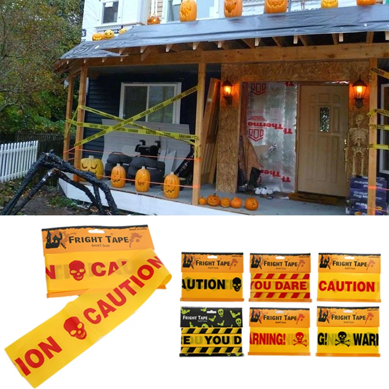 Halloween Blockade Prop Warning Tape Caution Tape Horrible Creative