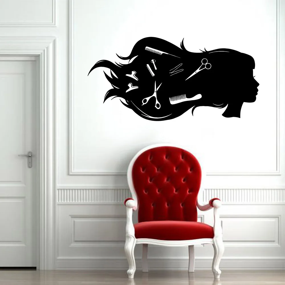 Lovely BARBER SHOP Wall Sticker Home Decoration Accessories For Baby's Rooms Art MURAL Drop Shipping | Дом и сад