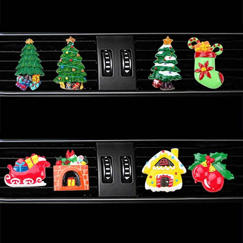 Christmas Decorations Car Ornament Xmas Car Air Freshener Air Conditioner Outlet Clip Perfume