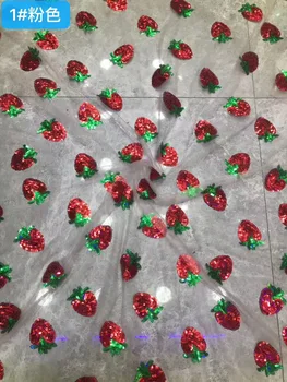 

2020 Fashion Nigerian Sequins Lace Fabric 5 Yards High Quality African Organza Lace Mesh Lace With High Quality For Wedding