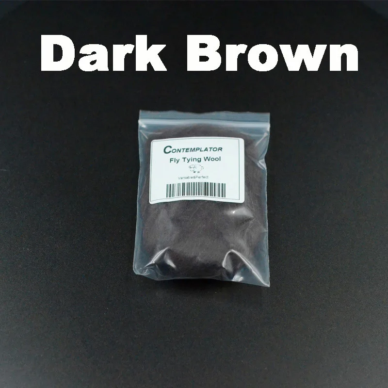 Созерцатель 14 цветов мухозавязывание шерсти для Detatched Mayflies тела и дубления Sculpin шерсть мех Универсальный мух рыболовные материалы - Цвет: Dark Brown