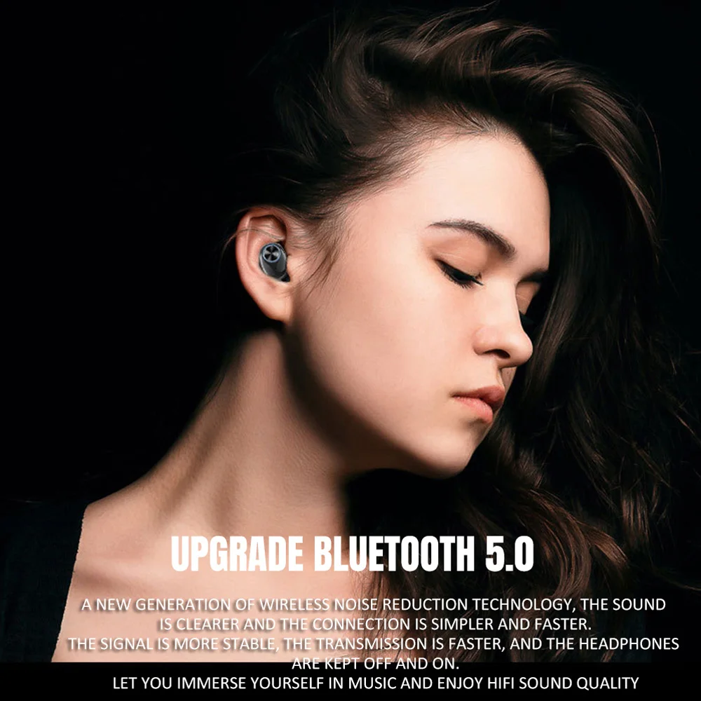 Бинауральные Bluetooth 5,0 наушники гарнитура V8 Спортивные Беспроводные наушники+ зарядная коробка абсолютно новые и высококачественные