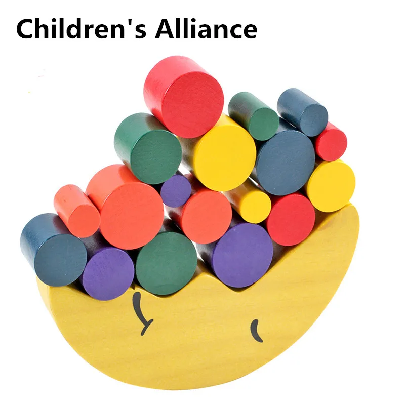 

Kids Wooden Toys Moon Balancing Game Kids Educational Toys For Children Wooden Building Blocks Baby Children Balance Wooden Toys