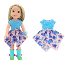 2020 nuevo vestido Vintage apto para muñeca American GirlS de 14 pulgadas ropa de muñeca, zapatos no están incluidos.