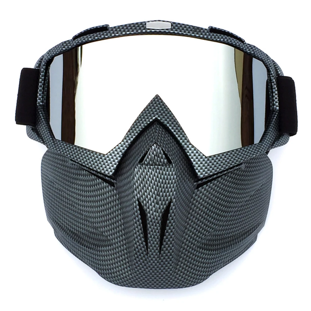 Carbon fibre Высокое качество Уличная маска для лица холодная погода Ветрозащитный Анти-туман езда мотоциклетный шлем очки G66 - Цвет: Carbon fibre