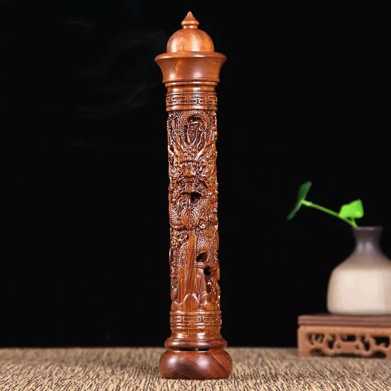 A Redwood вертикальный полый курильница для благовоний, сандаловых палочек подставка для ароматических палочек деревянная печь для ароматерапии Буддийские принадлежности, домашний декор - Цвет: A