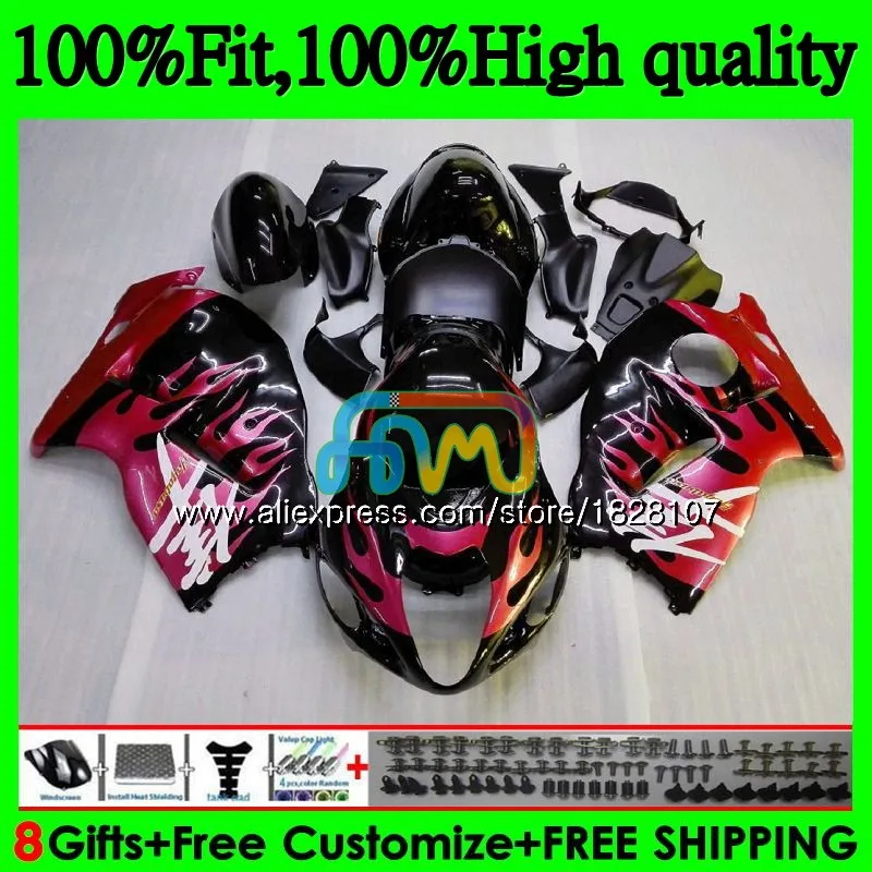 Красным пламенем впрыска для SUZUKI Hayabusa GSXR 1300 GSXR-1300 57BS. 216 GSXR1300 08 13, 14, 15, 16 лет 2008 2013 обтекатель