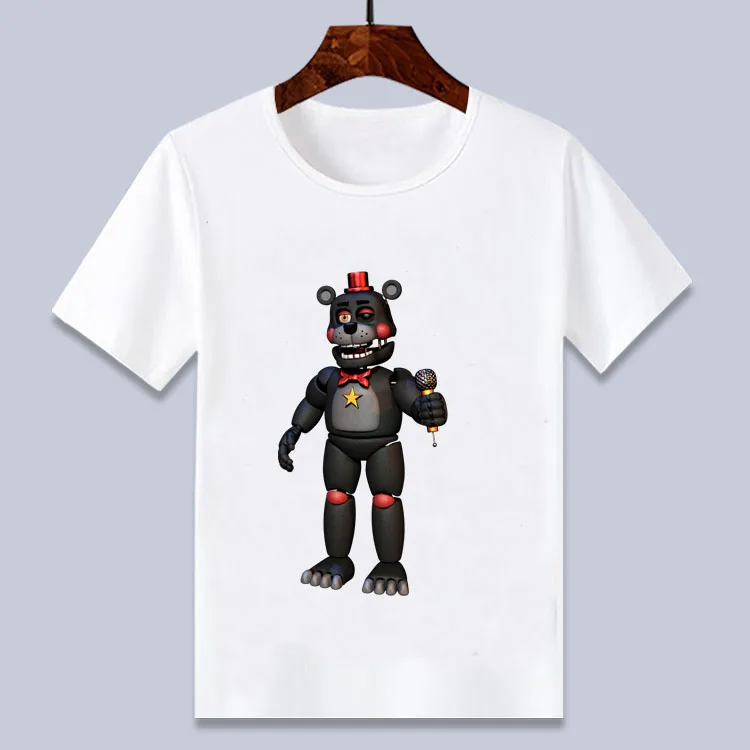 Новая летняя футболка с рисунком для мальчиков, футболка с принтом «пять ночей с Фредди», летние топы с изображением Бонни Фокси медведь Фредди - Цвет: 4