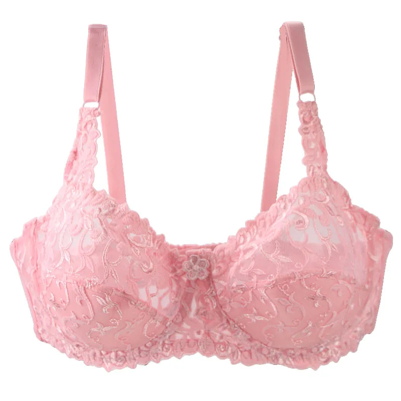 New Look lace push up bra in light pink