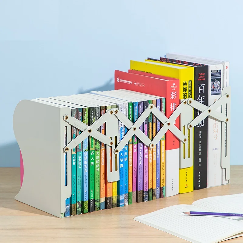 

Thick Metal Adjustable Bookends Stretch To 48cm 3 Block Save Space Office Work Home School Book Stand Student Study Easy To Sort