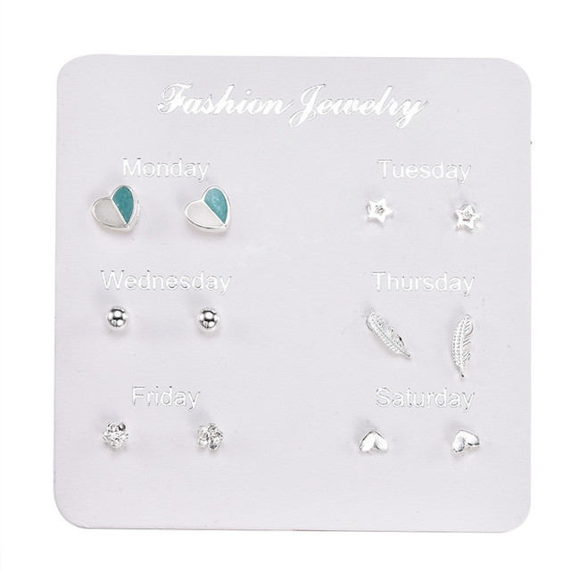 Pairs 2019 New Fashion Rhinestone Crystal Pearl Earrings Set Female Ear Stud Jewelry Wedding Earrings For Women Wholesale 2019