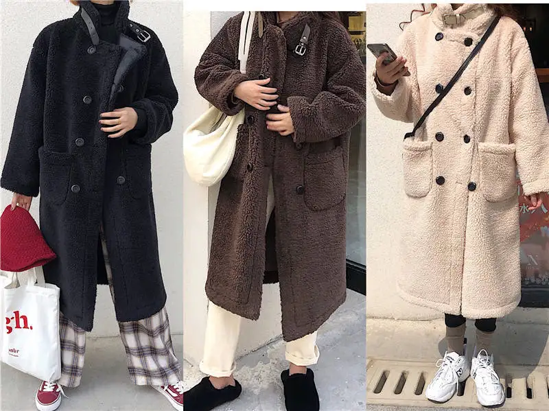 Heydress, зимнее однотонное Женское пальто со стоячим воротником, Женское пальто из овечьей шерсти, толстое теплое пальто, двубортное, модная верхняя одежда