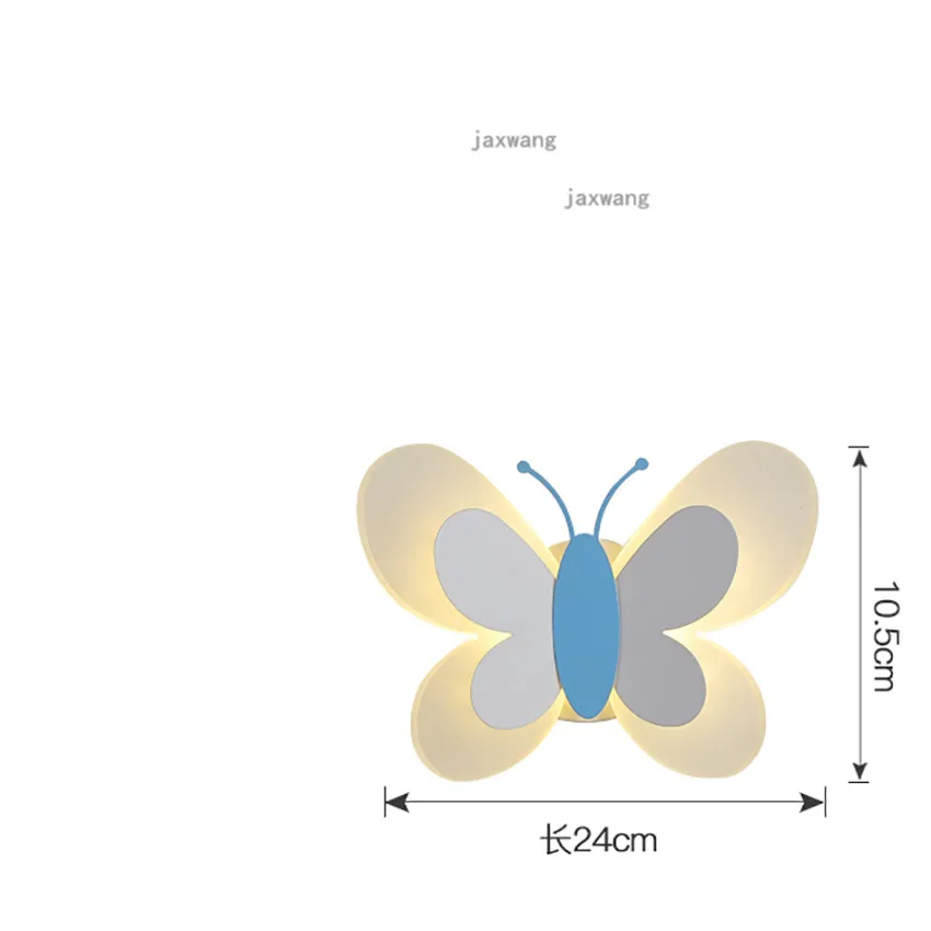 Скандинавские креативные Настенные светильники для спальни современный светодиодный Простой настенный светильник бабочка бра освещение мультфильм для стены в детской комнате лампа