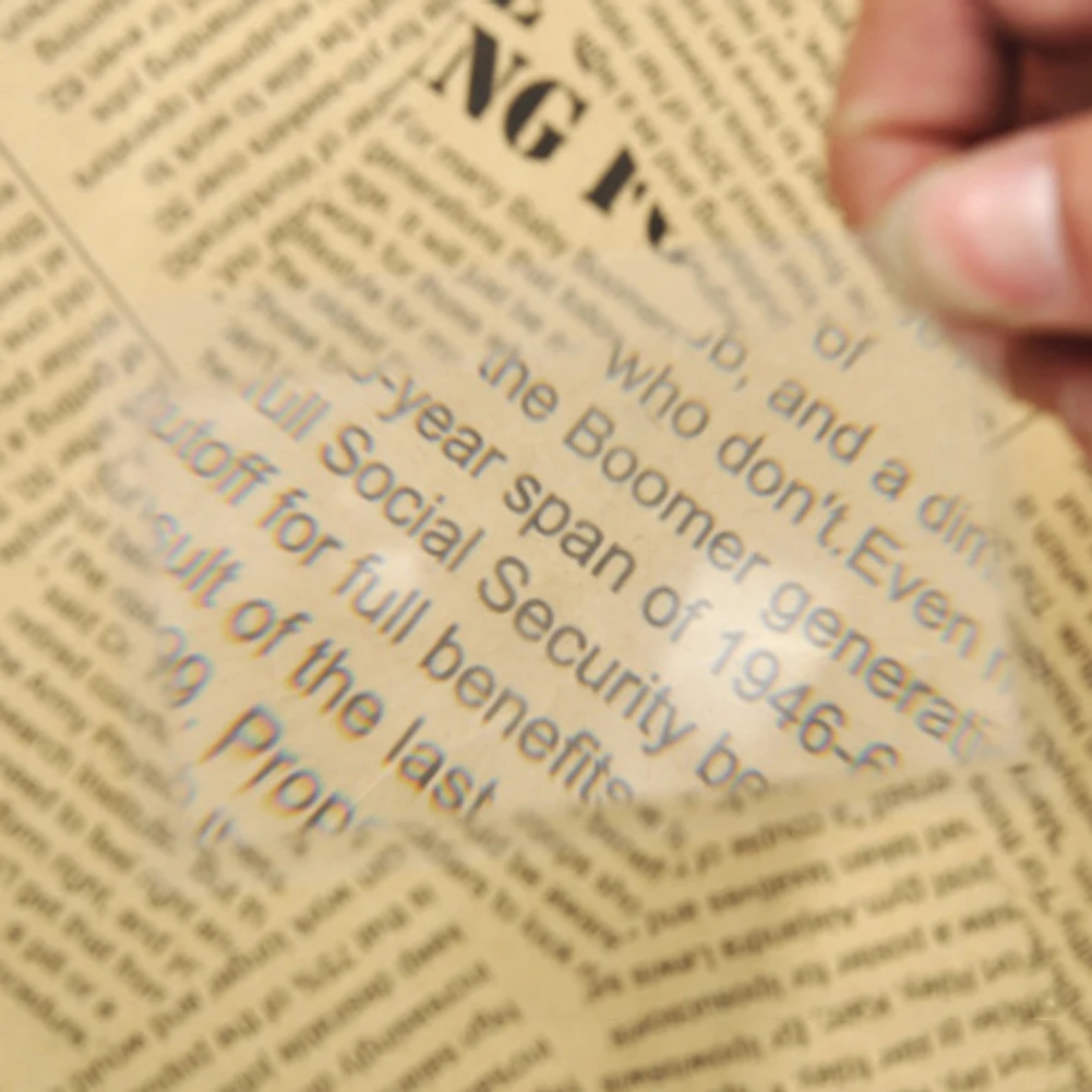 

5/10pcs Protable 3X Magnifier Magnification Fresnel Reading Aid Lens Pocket Credit Card Size Transparent Magnifying Glass