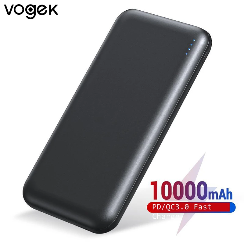 Портативное зарядное устройство Vogek 10000 мАч PD быстрая зарядка QC 3 0 несколько