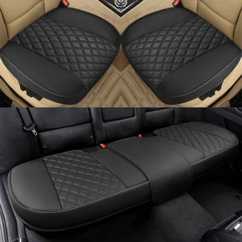 

Luxury Leather Car Seat Cover Universal Set Full Cover Fit for Most Cars Four Seasons Protector Mats Auto Interior Accessories
