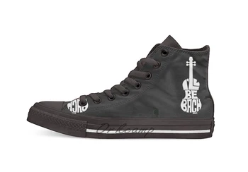 

I will Be Bach White Novelty Design Casual Canvas Shoes Custom shoes Drop Shipping