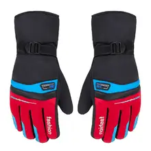 Мужские зимние Термические перчатки наружные мотоциклетные ветрозащитный для езды утепленные лыжные перчатки#3S26