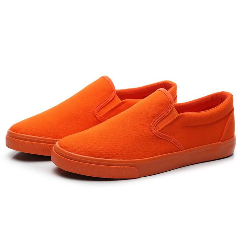 

size 35-40 Women Fashion orange Casual Flats Round Toe sneaker ucanvas lcanized shoes