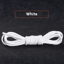 Premium Waterproof Waxed Round Shoelaces for Oxford Boots - Durable Cotton Leather Blend, Multiple Lengths Available (White)