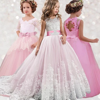 

Elegant Princess Dresses 8-14 Years Wedding Kids Dresses For Girls New Year Party Costume First Communion Dress Children Clothes