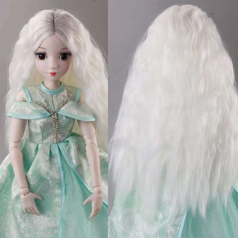 Красивый парик для квадрокоптера с дистанционным управлением 60 см 1/3 BJD кукла Vairous цвета длинный парик Прямые вьющиеся волосы палитра теней для век для глаз игрушки для подарок для девочек AT78 - Цвет: only wig A