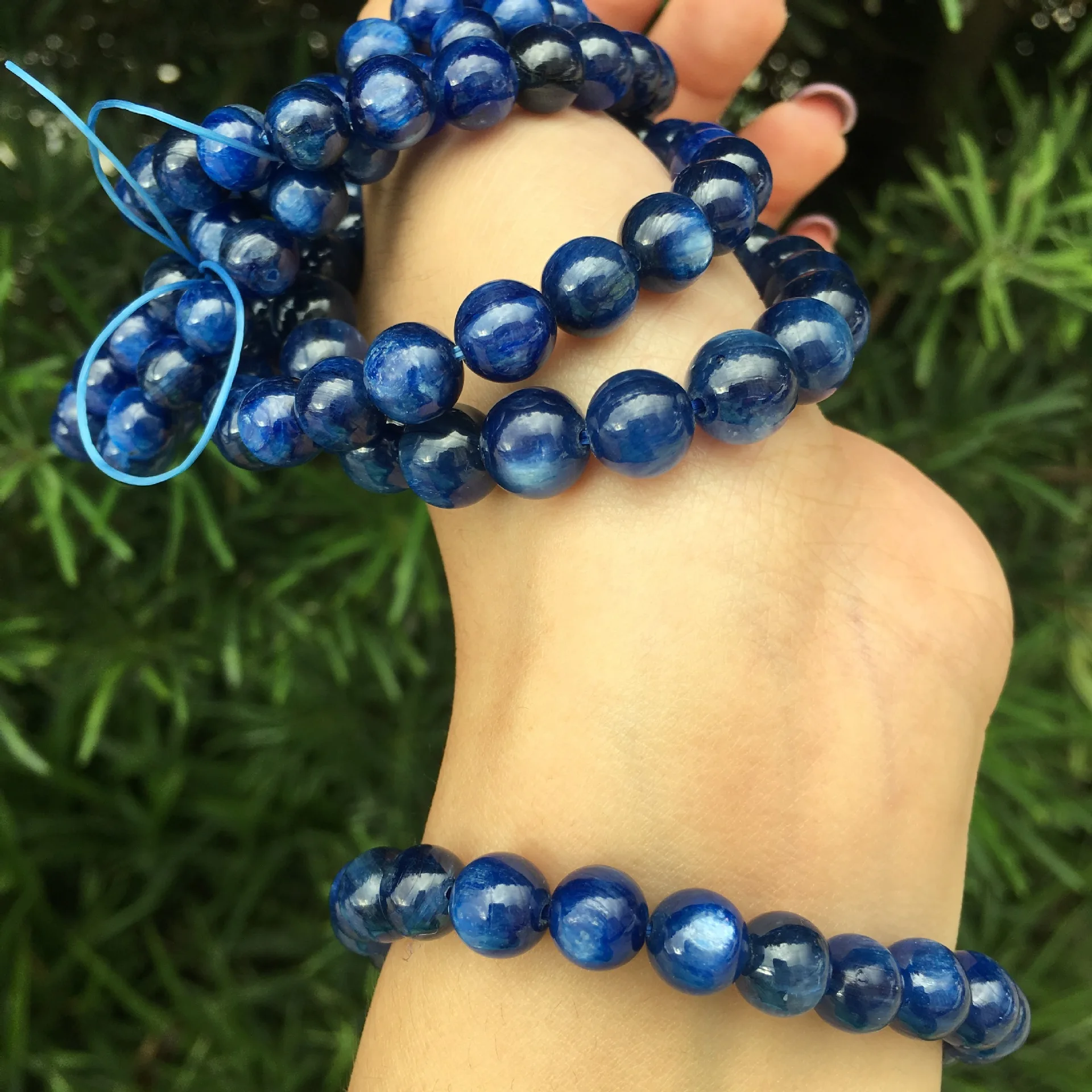 

Blue Crystal Aquamarine Bracelets Cat's Eye-Style COUPLE'S Crystal Bracelet Hand Jewelry Gift