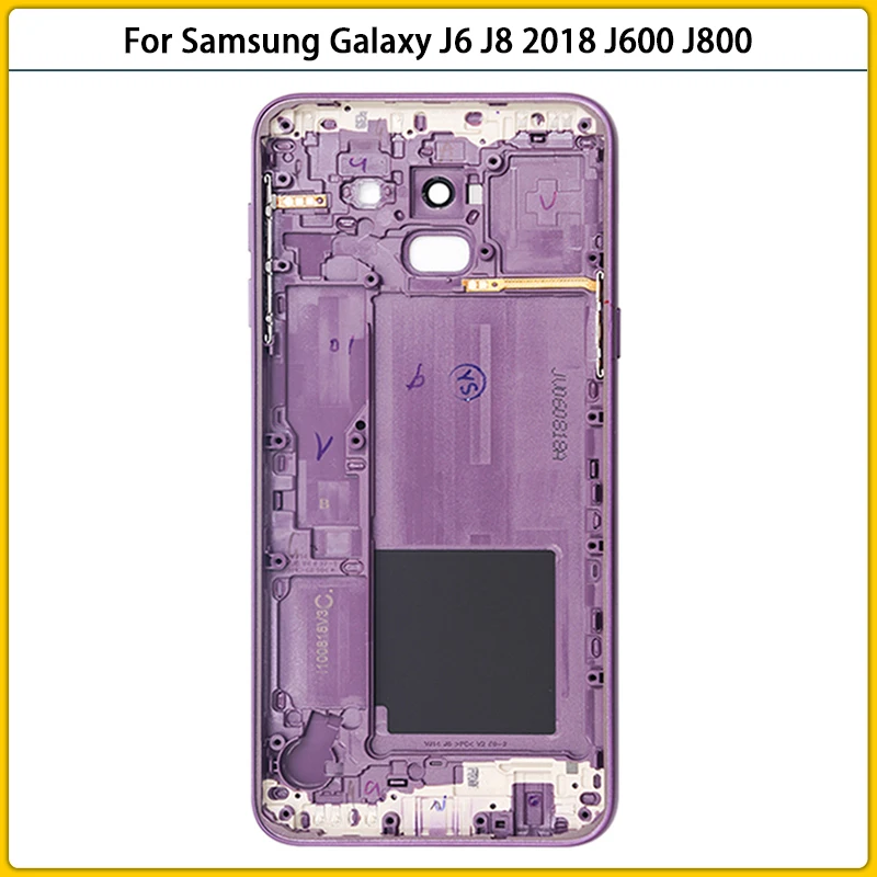 Новый чехол для задней крышки J600 Samsung Galaxy J6 J8 2018 J600F J800 J800F Крышка батарейного