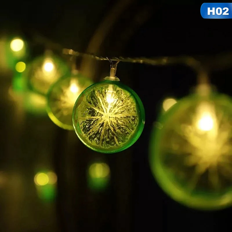 1.5/3/6M Creative Lemon Shape LED Ball String Lights Waterproof Christmas Tree Wedding Home Indoor Decoration Battery Powered - Цвет: 3M with 20 Lights