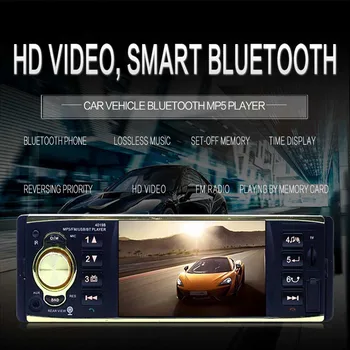 

4.1 inch 1 One Din Car Radio Audio Stereo AUX FM Radio Station Bluetooth Autoradio with Rearview Camera Remote Control