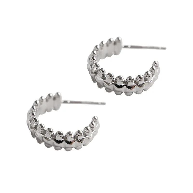 

Pure 925 Sterling Silver Stud Earrings For Women Simple Earring Vintage Gold Earings Boucles D Oreille Femme 2020 Fine Jewelry