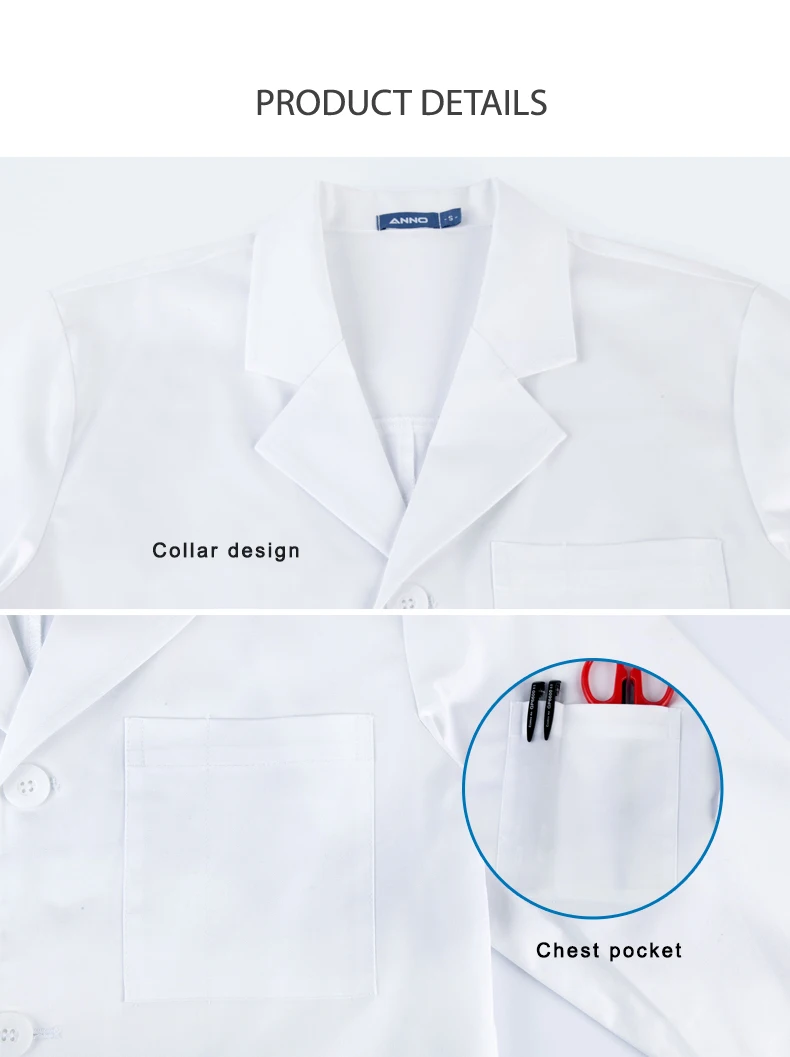 ANNO белая лабораторная куртка, эластичная ткань, униформа доктора, верхняя одежда, медицинская одежда, скрабы, костюм с мультяшным котом, собакой
