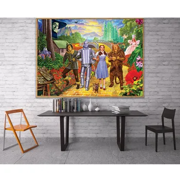 

Diy 5D Wizard Of-Oz Emerald City Full Diamond Painting cross stitch kits art High Quality Cartoon 3D paint by diamonds
