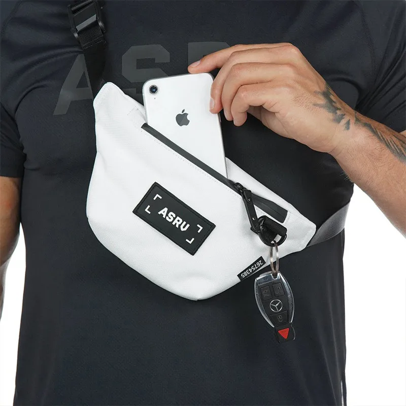 

2019 Men Chest Bag Adjustable Tactical Chest Jogging Mobile Phone Sport Trail Running Bag Functional Shoulder Bag Waist Packs